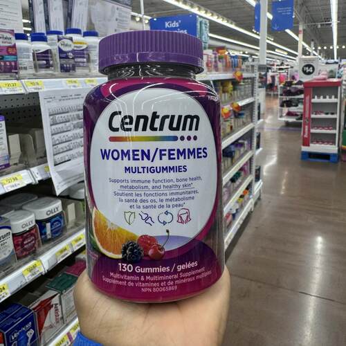 直邮加拿大发货CENTRUM善存女士多种维生素软糖水果味130粒