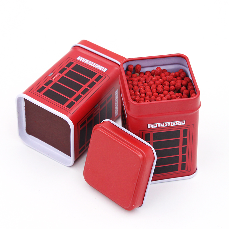 55mm铁盒雪茄烟专用火柴迷你