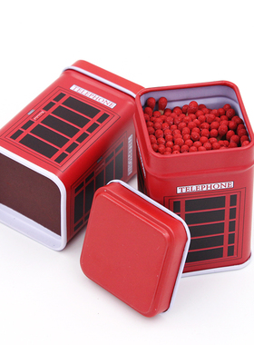 55MM铁盒雪茄烟专用火柴迷你雪茄专用红色喜庆火柴烟香熏加长火柴