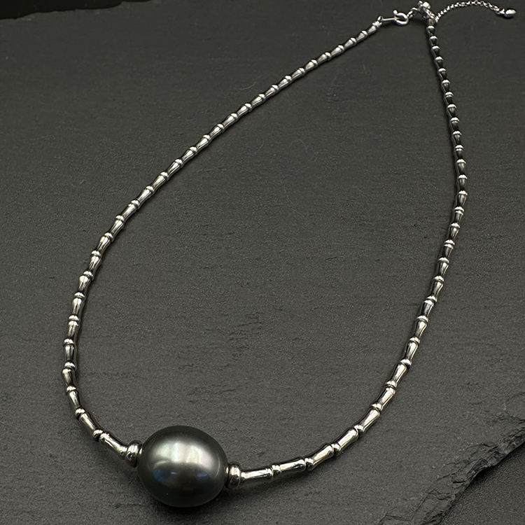 大溪地巴洛克吊坠项链约13mm