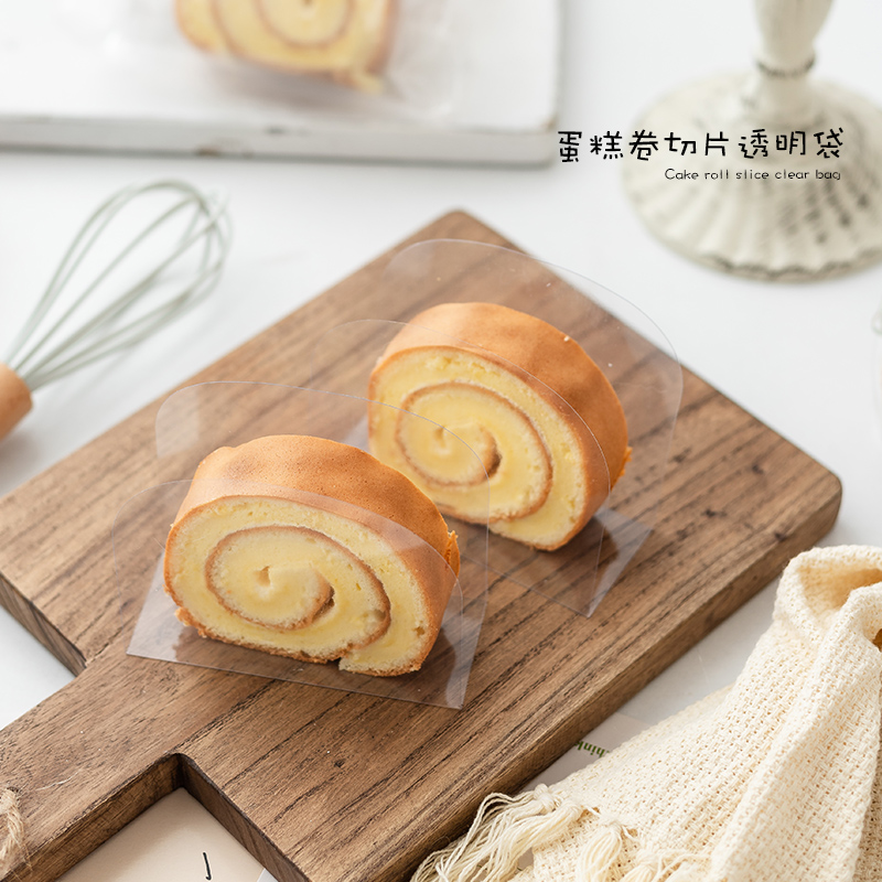 100个透明PET蛋糕卷膜片底托慕斯垫片围边烘焙夹蛋糕切件塑料包装