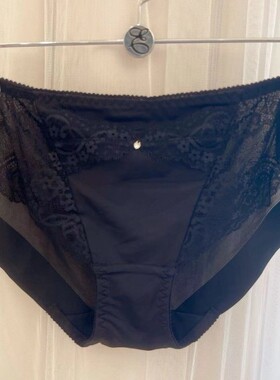 速发韩国EBLIN黑色超性感简约时尚精美吊坠蕾丝边性感女士平角裤