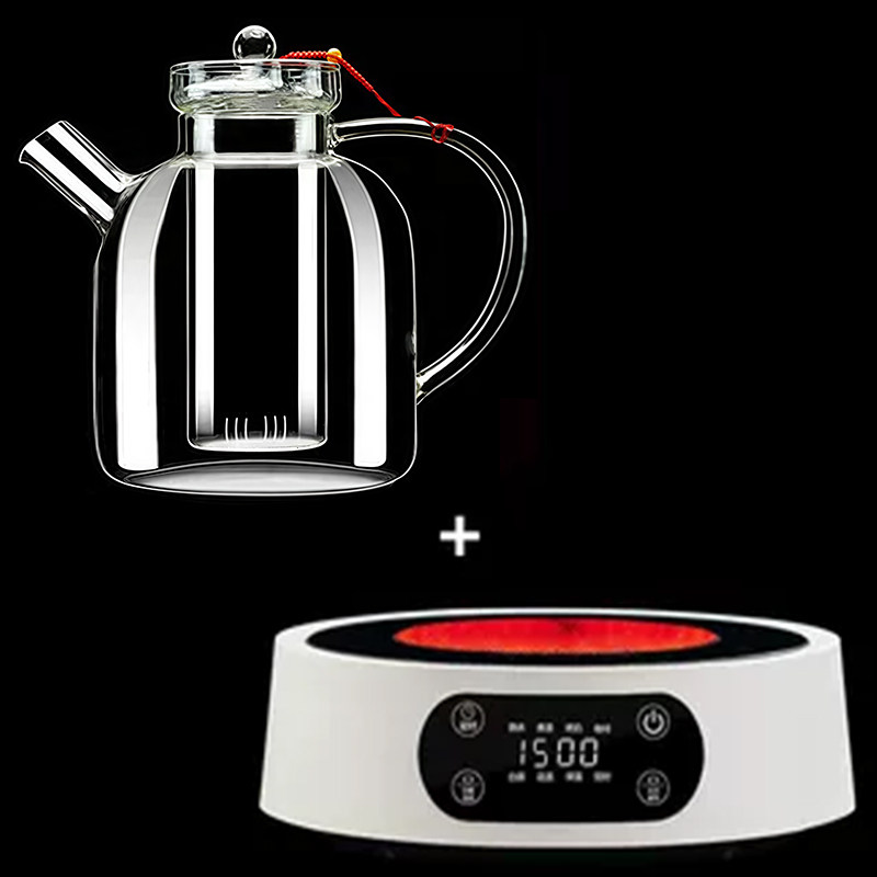 家用玻璃茶壶耐高温泡茶壶电陶炉煮茶壶 煮茶器煮茶炉全玻璃套装,餐饮具,茶壶,淘宝优惠券,粉丝福利购,淘宝优惠卷