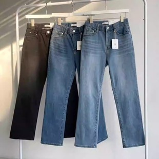 韩国东大门26春HOWLUK正品高腰修身显瘦直筒裤九分烟管牛仔裤3003