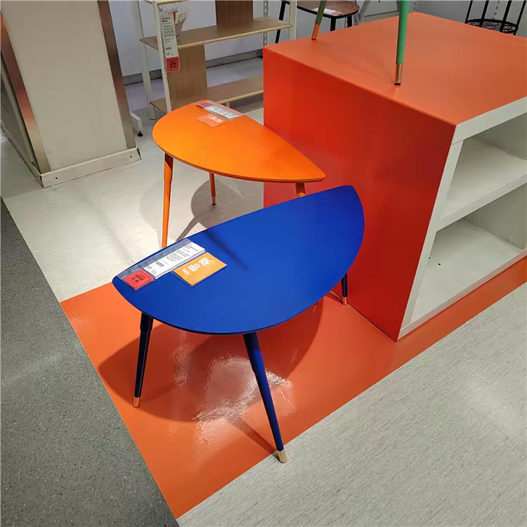 IKEA宜家家居宜家国内代购罗贝肯 边桌蓝色橙色绿色茶几 77x39 cm