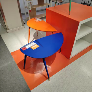 IKEA宜家家居宜家国内代购罗贝肯 边桌蓝色橙色绿色茶几 77x39 cm