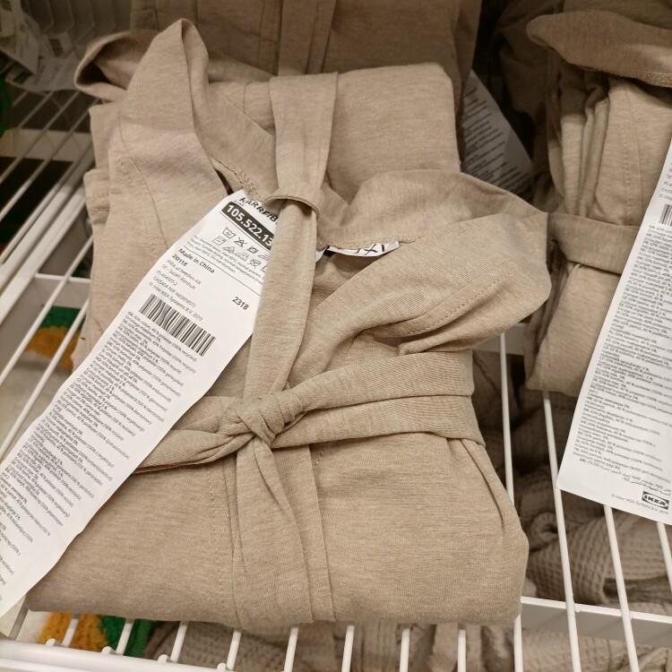 正品宜家家居卡尔拉浴袍大号特大号睡袍浴衣春求冬季酒店吸水速干