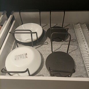 盘子架宜家代购乌普道拉 煤黑色餐盘整理架酒店餐馆餐具收纳架