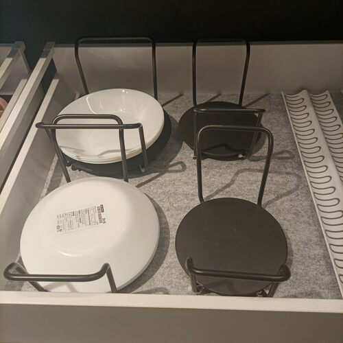 盘子架宜家代购乌普道拉 煤黑色餐盘整理架酒店餐馆餐具收纳架