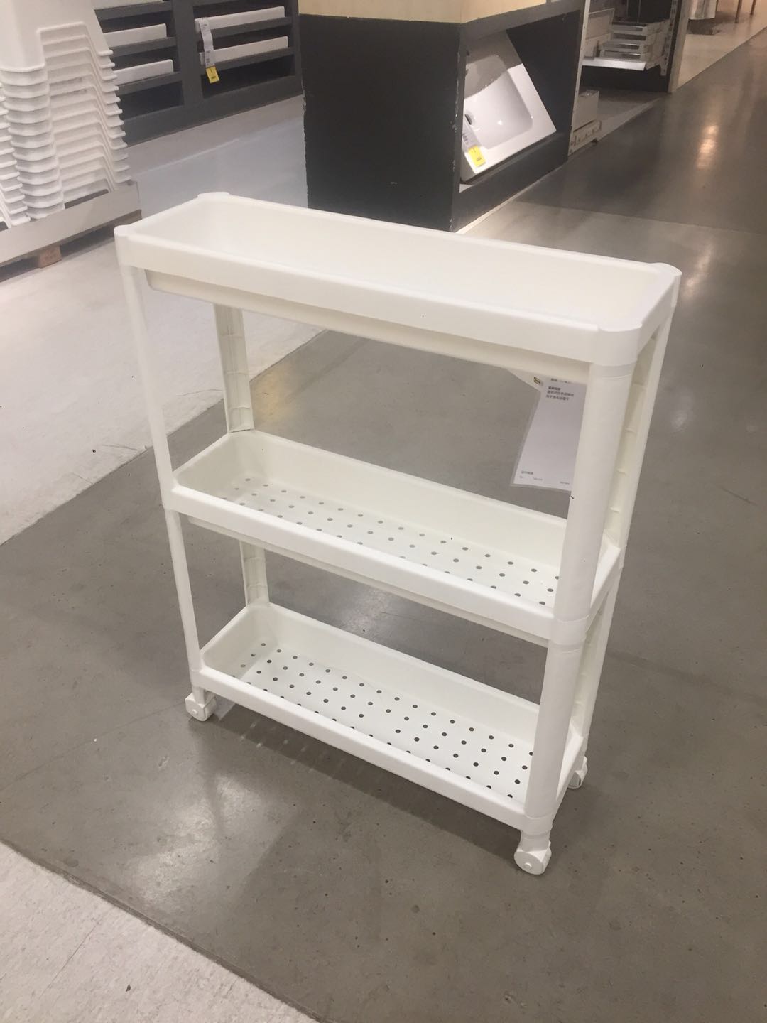 国内宜家代购维灰恩推车白色架子