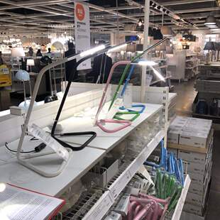 宜家哈尔特阅读台灯 学生学习工作护眼LED卧室床头书桌大酒店台灯