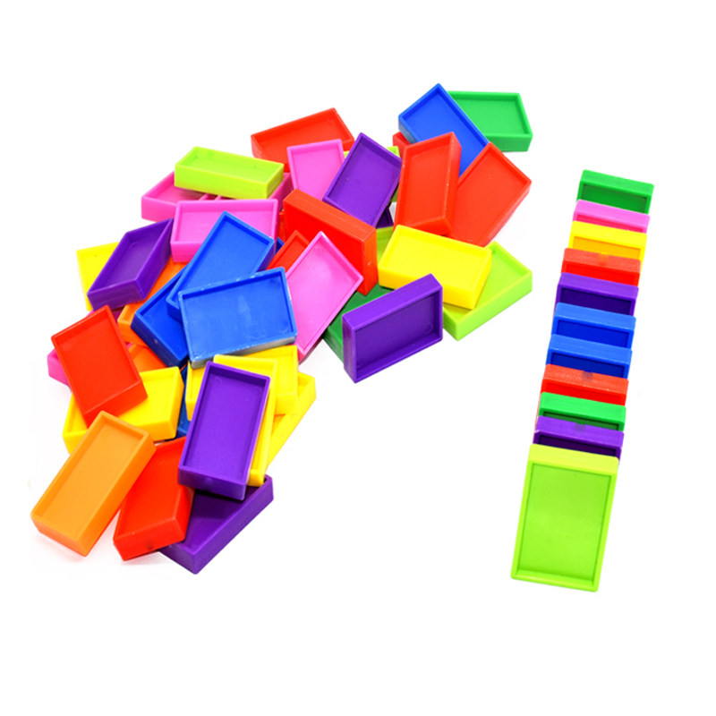 儿童多米诺骨牌方块积木塑料拼排拼装幼儿园宝宝百变创意玩具论斤