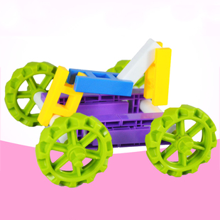 儿童优质管状积木组合拼插拼装幼儿园宝宝益智百变创意拼车子玩具