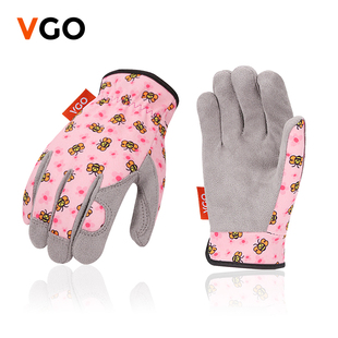 VGO 春夏户外运动防护玩耍骑行自行车耐男女孩 儿童手套薄款