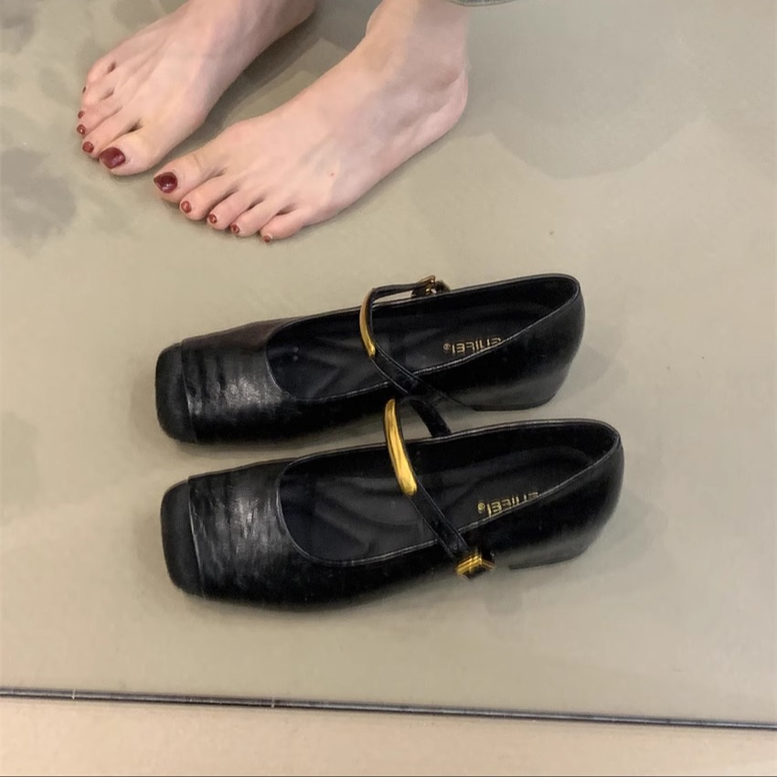 优雅方头浅口内增高晚晚鞋