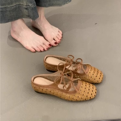 编织镂空蝴蝶结玛丽珍鞋女鞋