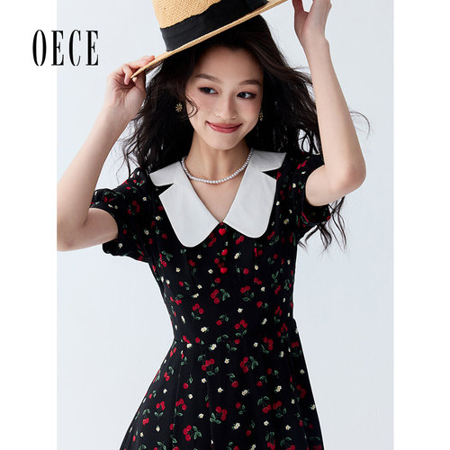 oece甜美碎花设计感连衣裙