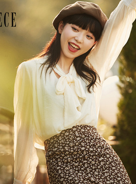 Oece设计感衬衫春秋季新款女通勤气质白色衬衣上衣