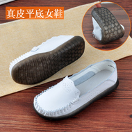 giày Avatar Tsai 2019 mùa xuân mới y tá da giày phẳng đáy giày chống trượt mềm gân giày in lại mẹ