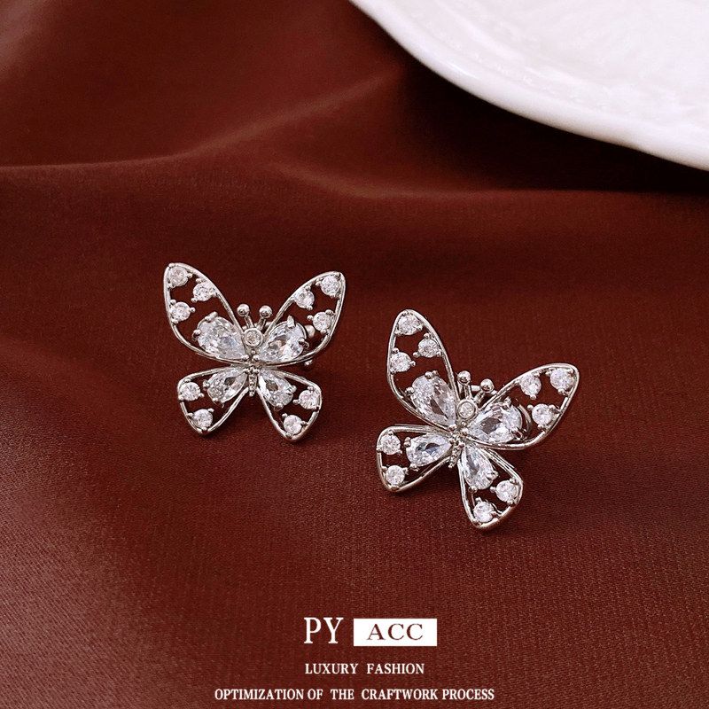 百搭镂空时尚精致耳蝴蝶独特无