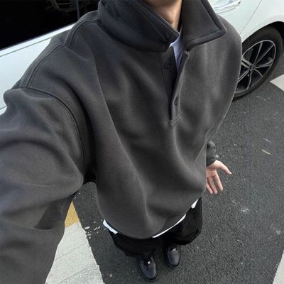 领长袖美式深灰色高级感春秋搭