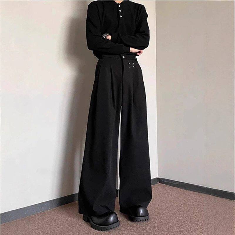 男款高级感拖地c垂感anfit裤子西裤直筒冬季阔腿裤直供厂家le新款