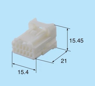 6098 5277汽车连接器线束插头12孔公母白色 5275