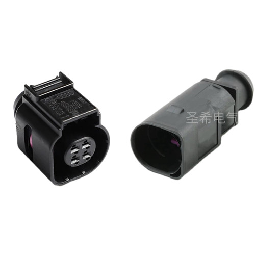 适用大众压力水温传感器插头4B0973812 4H0973712 4孔公母胶壳
