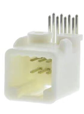 汽车PCB针座1376350-1接插件连接器弯针DJ7081S-0.7-10AW板端8P