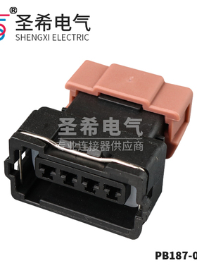 DJ7045Y-3.5-21适用于三菱发动机分电器插头PB187-04446黑色4孔4P