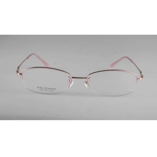 Подлинный Bonnie Pure Titanium Half -Frame с близким видением, модная ультра -световая модная инкрустация женских очков рамки для глаз 5338