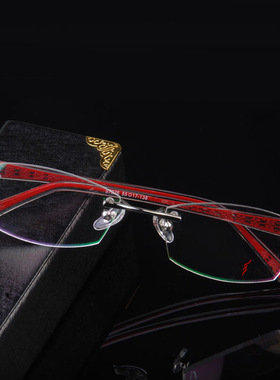 超轻无框 女式钻石切边眼镜架 防蓝光近视眼镜框架 眼睛女款57026