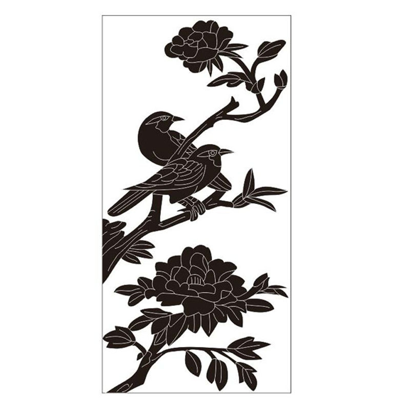 花鸟龙凤线雕图文泰刻绘大师雕刻图栏板山水竹墓碑图21806