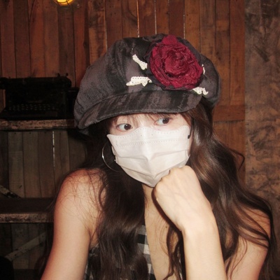 GREENHOUSES复古玫瑰花贝雷帽女春夏新款显脸小百搭画家帽子