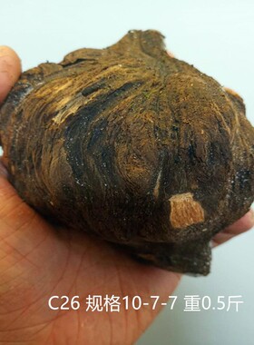 沉香松明子手把件老料枯木