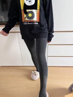 早安桃子小姐800D 秋冬精梳棉加绒加厚打底裤袜 保暖显瘦可外穿女