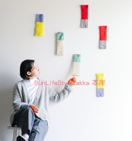 BLS本岸现货日本进口en Lille时尚双色保暖柔软亲肤袖套脚套百搭