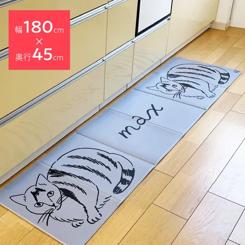 BLS本岸现货日本进口松尾美雪插画猫咪可折叠防滑吸水地垫门垫,居家布艺,厨房地垫,淘宝优惠券,粉丝福利购,淘宝优惠卷
