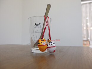 BLS本岸现货日本进口绉纱高级小老虎纯手工精致情侣手机挂件