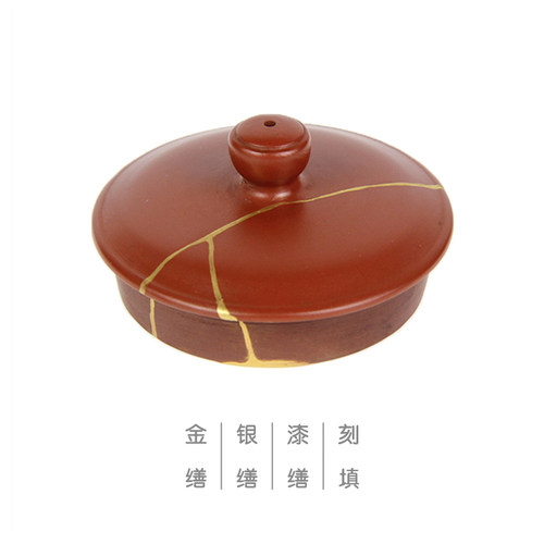 天彩金缮修复紫砂壶瓷器碎片缺口