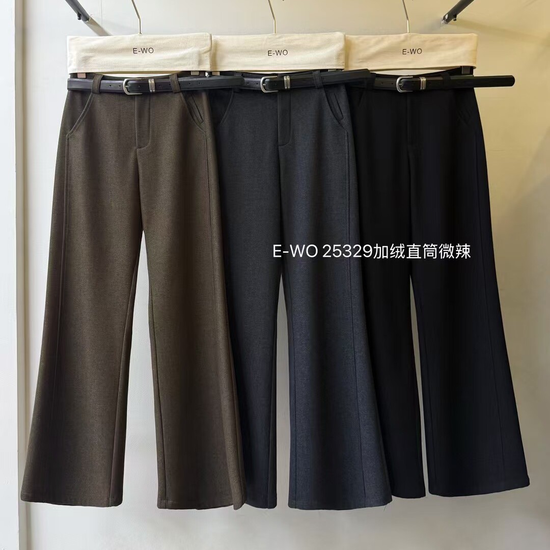 直筒微喇裤女2025冬季新款垂感高腰西装裤长裤加绒加厚毛呢喇叭裤,女装/女士精品,西装裤/正装裤,淘宝优惠券,粉丝福利购,淘宝优惠卷