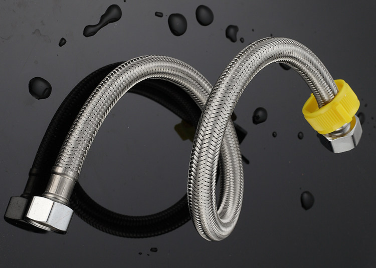 304不锈钢编织软管卫浴配件4分双孔水龙头进水管马桶进水软管