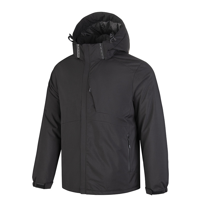 运动外套男春季加厚保暖防风工装夹克棉衣户外连帽登山服棉袄风衣