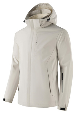 春季可拆卸两件套抓绒内胆黑白色加绒防水防风多功能户外开衫外套