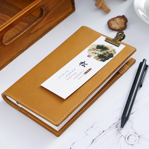 日系牛皮书套头层牛皮