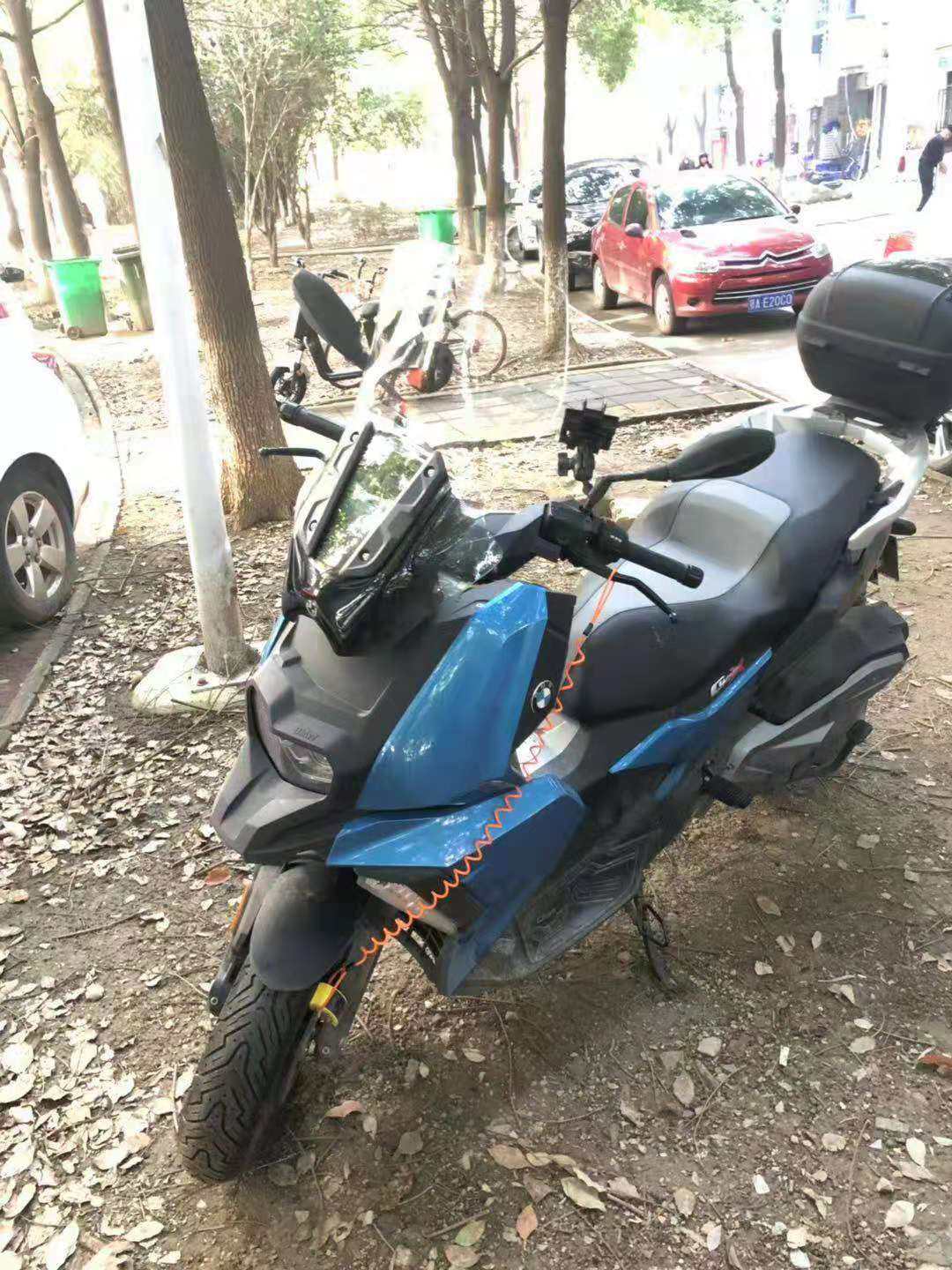 适用宝马c400x挡风玻璃前风挡c400x加高风挡改装摩托车挡风板挡风