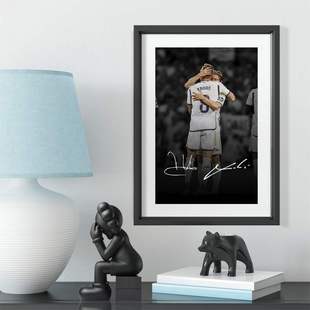 皇马克罗斯退役告别款相框照片墙足球球迷纪念礼物体彩店奖品酒吧