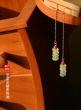 足银耳线女款长款流苏耳环耳坠耳饰