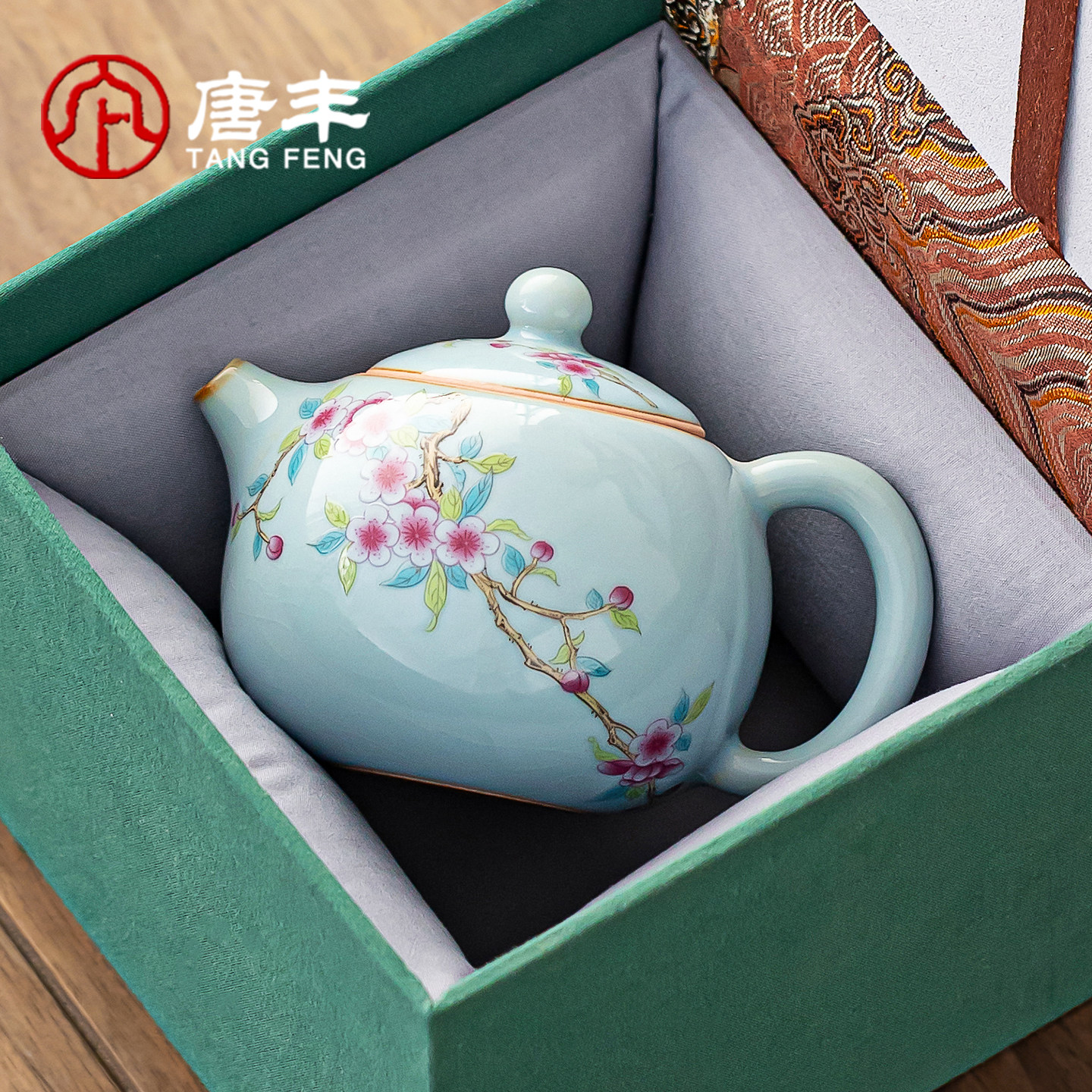 唐丰汝窑茶壶泡茶家用高档功夫西施壶茶水分离单壶办公一人饮小壶