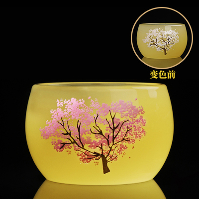 速发唐丰变色琉璃杯办公创意个杯用茶杯家喝主人杯个人性小茶盏A